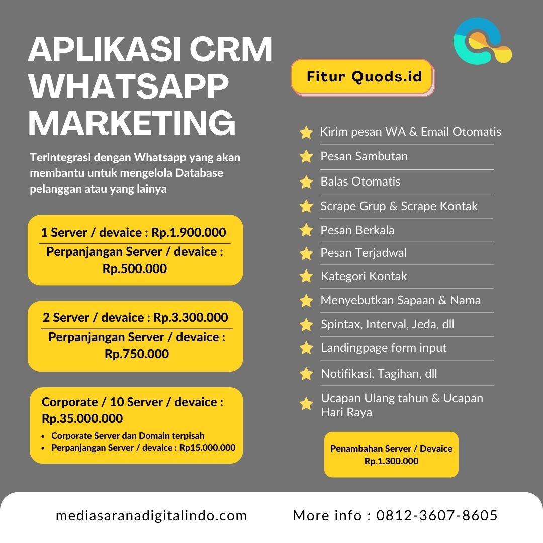 Aplikasi CRM WA Marketing